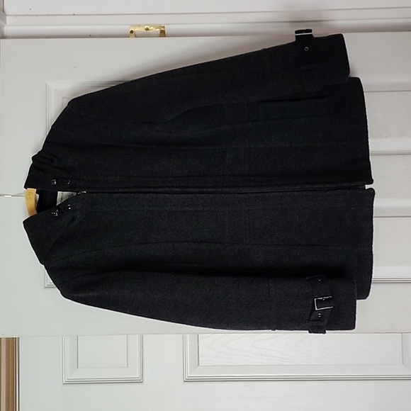 St. JOHN'S BAY Large Wool coat with fur lined hood. - Picture 1 of 4